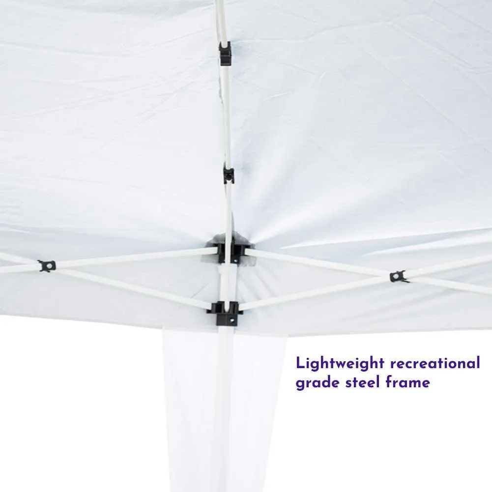 10' X 10' Canopy Tent Gazebo with Dressed Legs, White