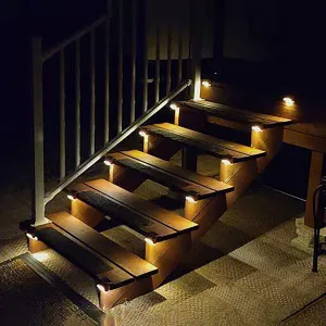 4 Pack SolarPower Deck Lights Outdoor Step Lights Waterproof LED lights