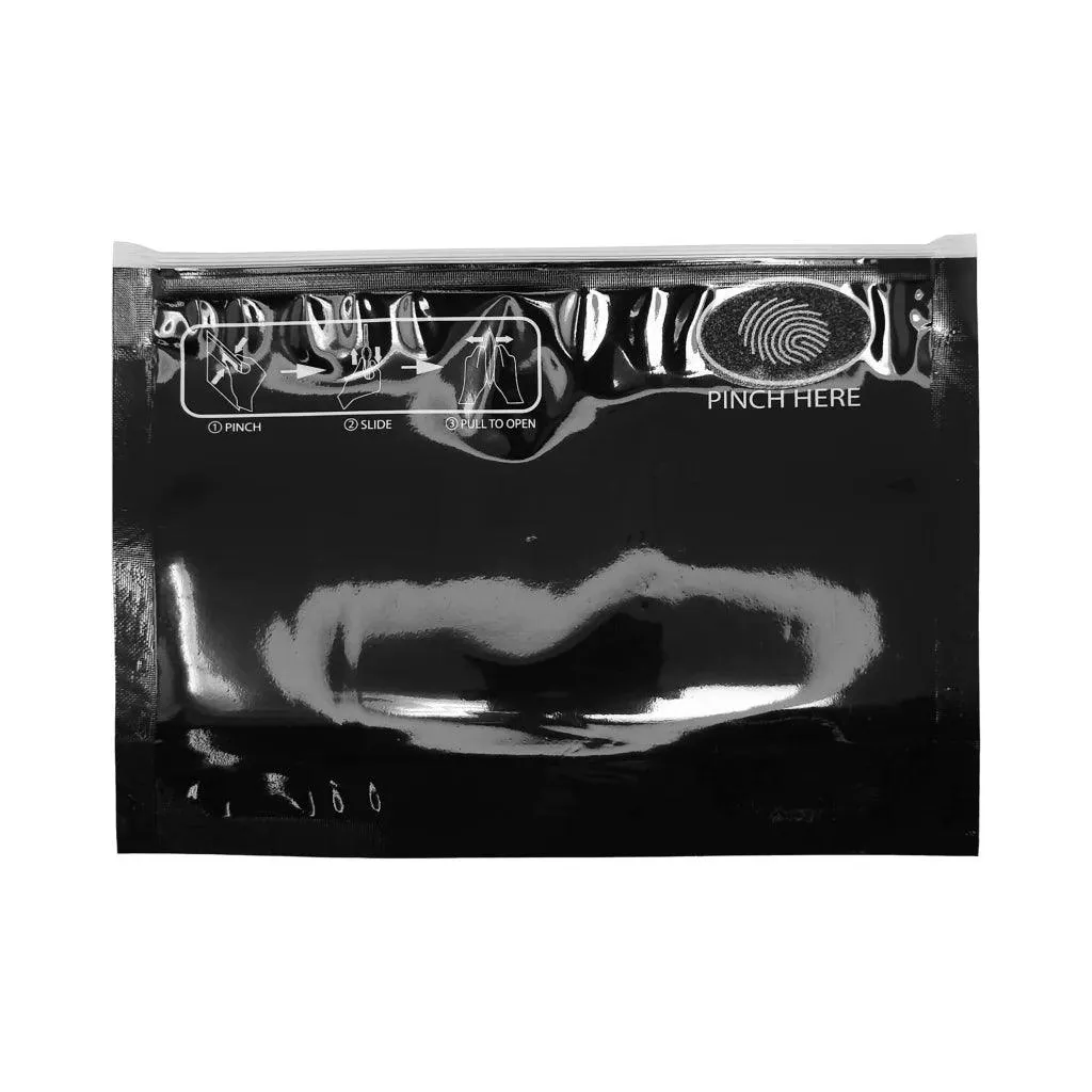 8" x 6" Pinch & Slide Mylar Child Resistant Zip Bags - 50 Count