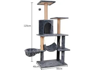 Cat Tree & Scratching Dark Gray 51*41*125