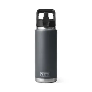 Charcoal 26oz Straw Water Bottle