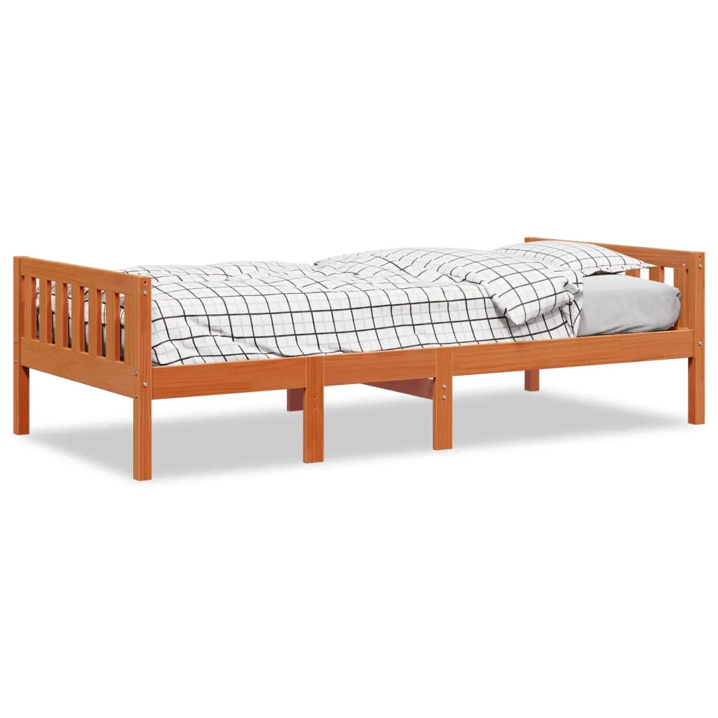 Children's Bed without Mattress Wax Brown 90x200 cm Solid Wood Pine