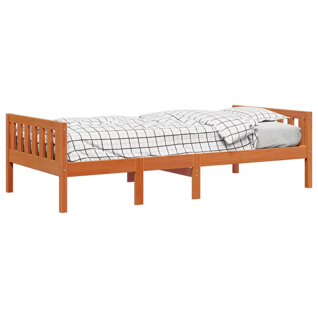 Children's Bed without Mattress Wax Brown 90x200 cm Solid Wood Pine