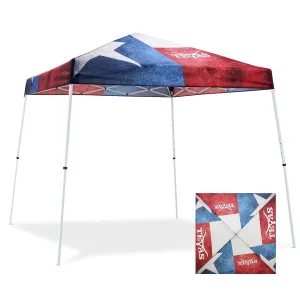 Eagle Peak SHADE GRAPHiX Slant Leg 10x10 Easy Setup Pop Up Canopy Tent with Digital Printed Tex