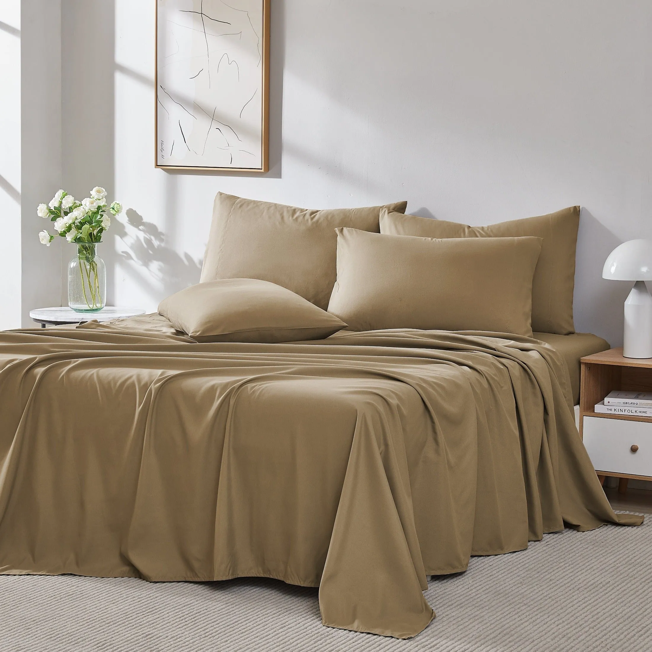 Everyday Essentials 6-Piece Sheet Set in Neutrals