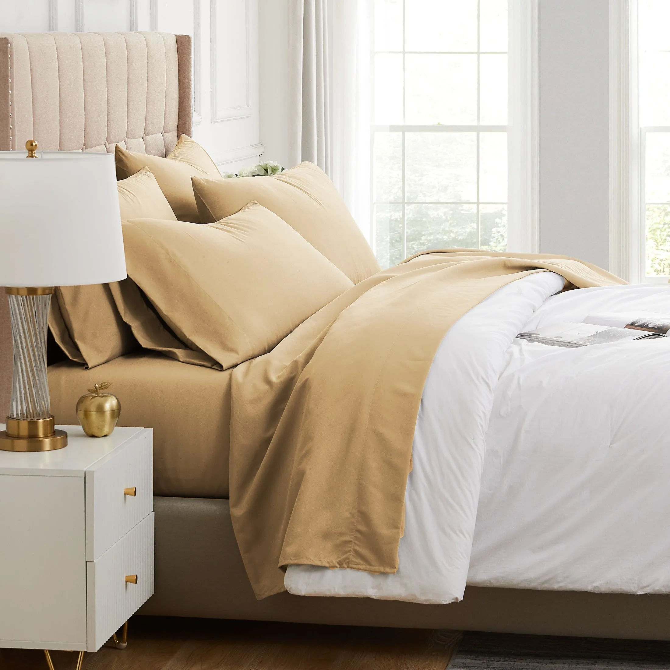 Everyday Essentials 6-Piece Sheet Set in Neutrals