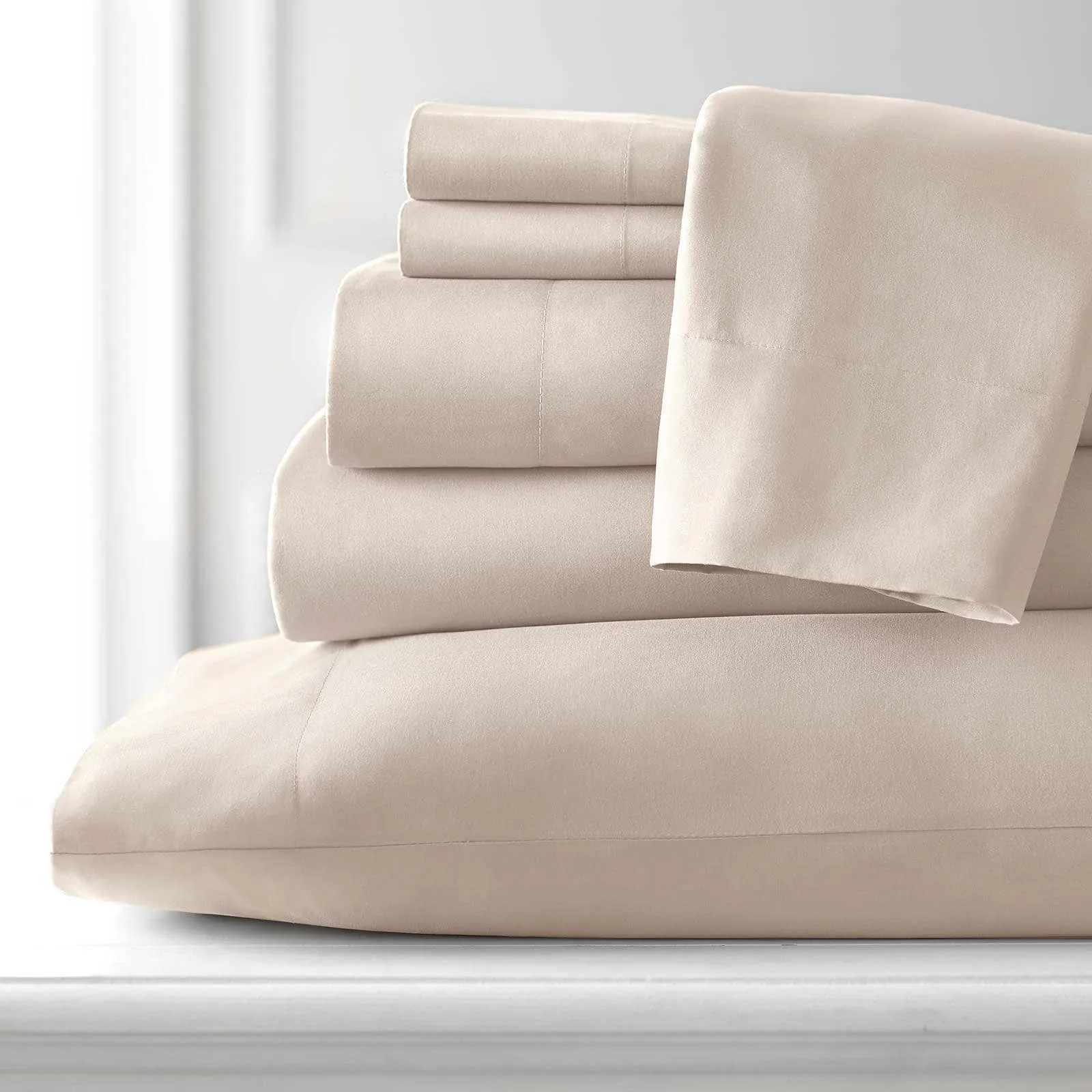 Everyday Essentials 6-Piece Sheet Set in Neutrals