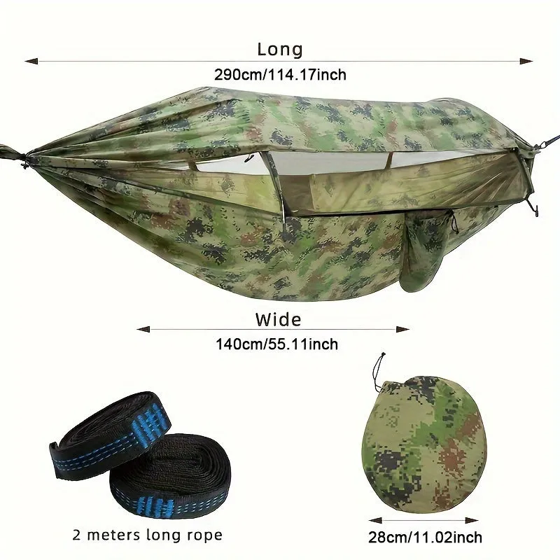 GEERTOP 3-in-1 Outdoor Hammock With Mosquito Net - Waterproof Double Sleep Camping Hammock For Backpacking, Travel, And Park - Enjoy A Bug-Free And Comfortable Rest