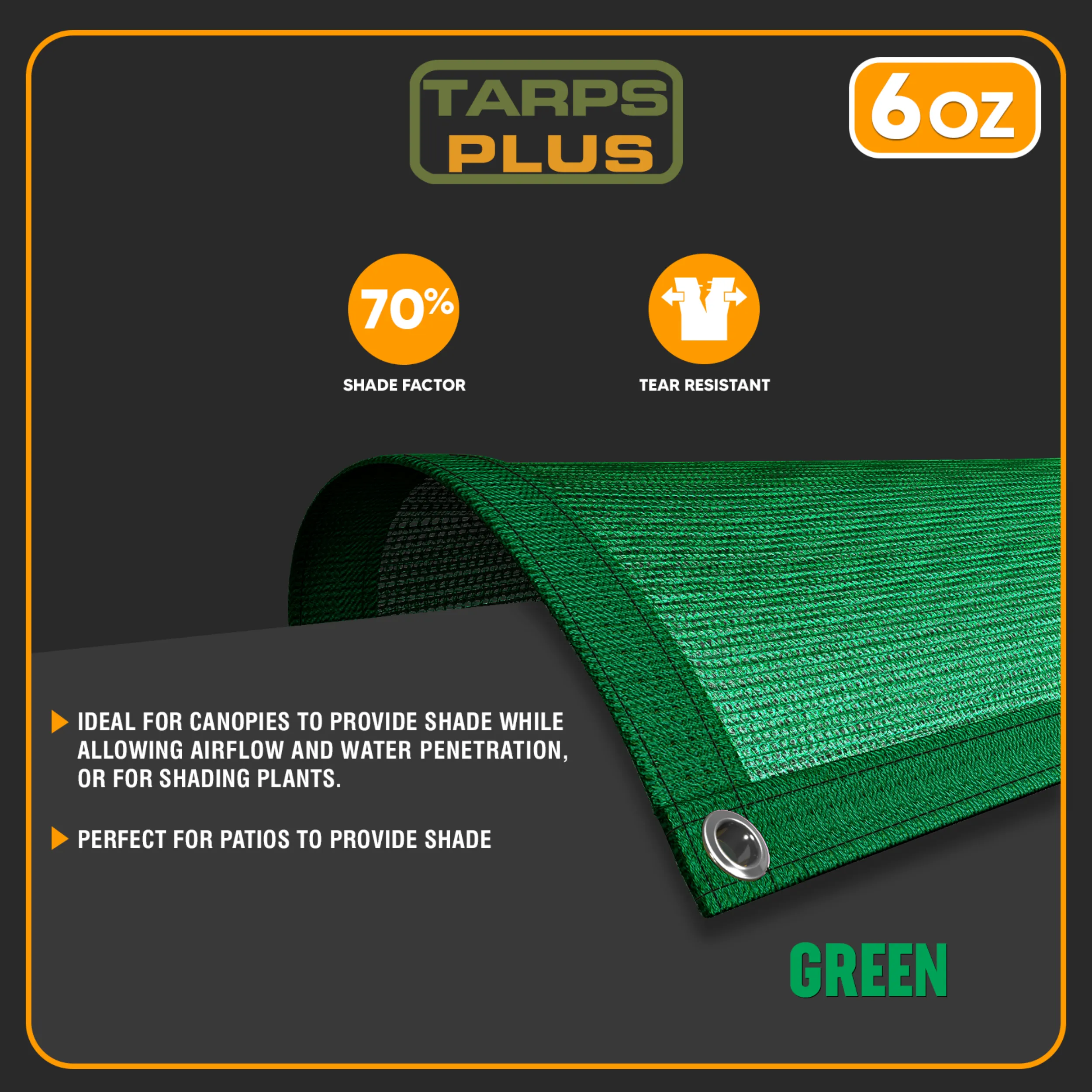 Green Mesh Tarp 8' x 12'