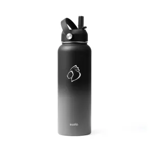 Insulated Water Bottle with 2 Lids | 40oz | Shadow