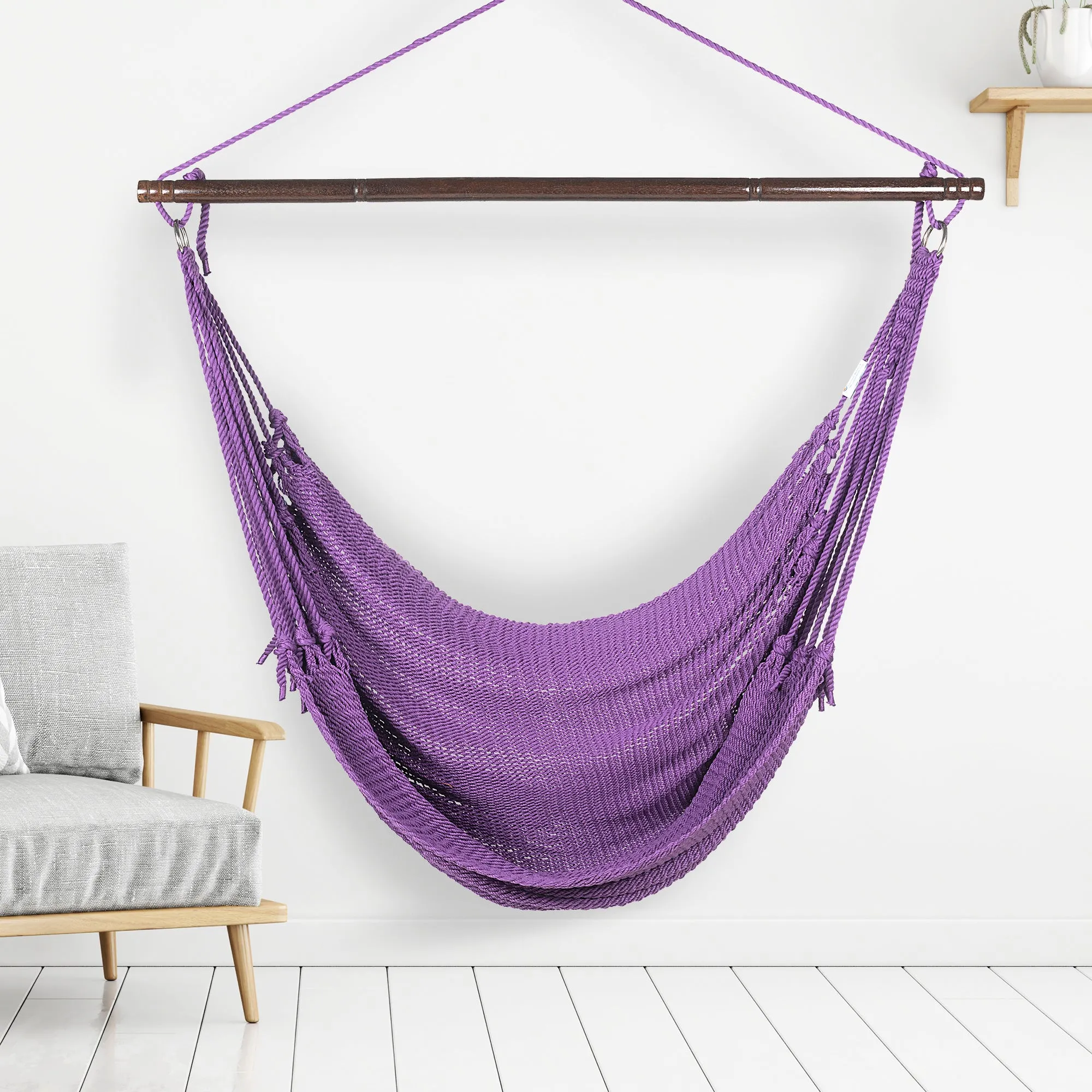 Jumbo Caribbean Hammock Chair - Purple