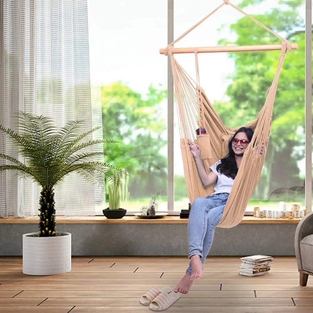 Large Hanging Rope Hammock Chair - ONCLOUD