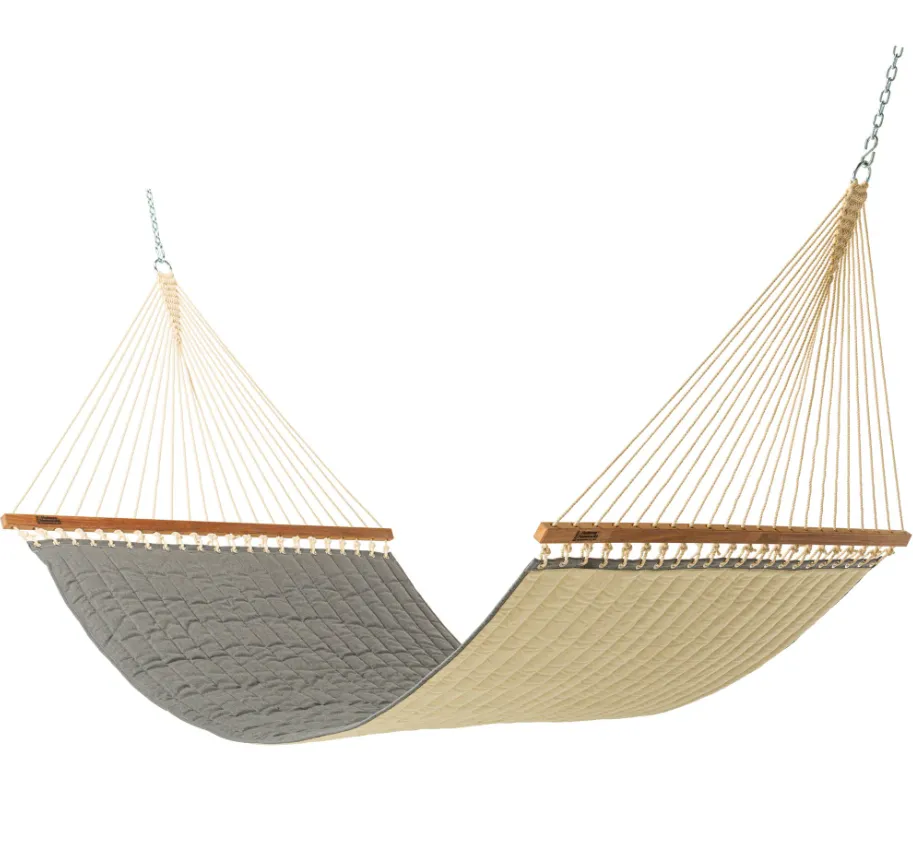 Large Quilted Fabric Hammock - Sunbrella Cast Slate