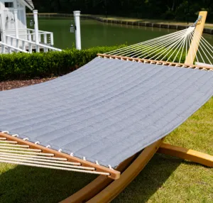 Large Quilted Fabric Hammock - Sunbrella Cast Slate