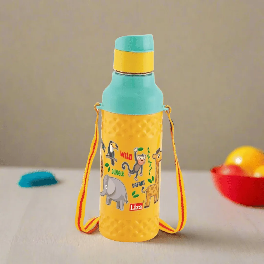 Liza Baby Boss Yellow Steel Insulated Water Bottle 480ml - Leakproof & Insulated Bottle For School