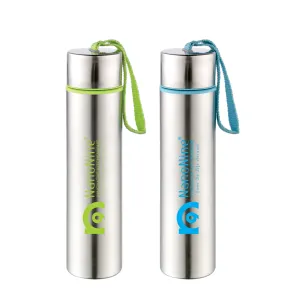 NanoNine Slim 300 ml X 2 Blue Single Wall Stainless Steel Fridge Water Bottle, Assorted Colour