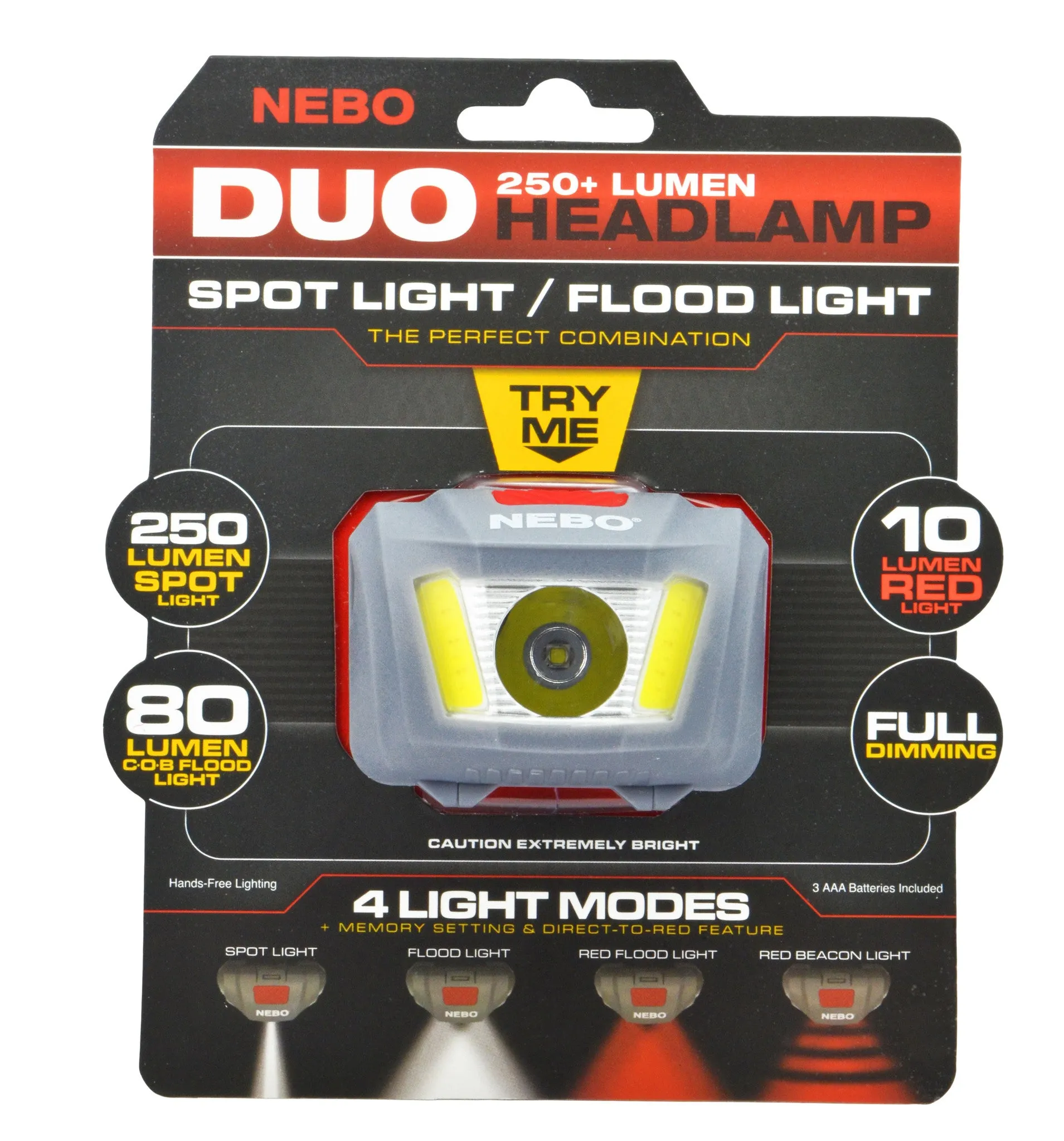 Nebo 6444 Duo LED Headlamp 250 Plus Lumens