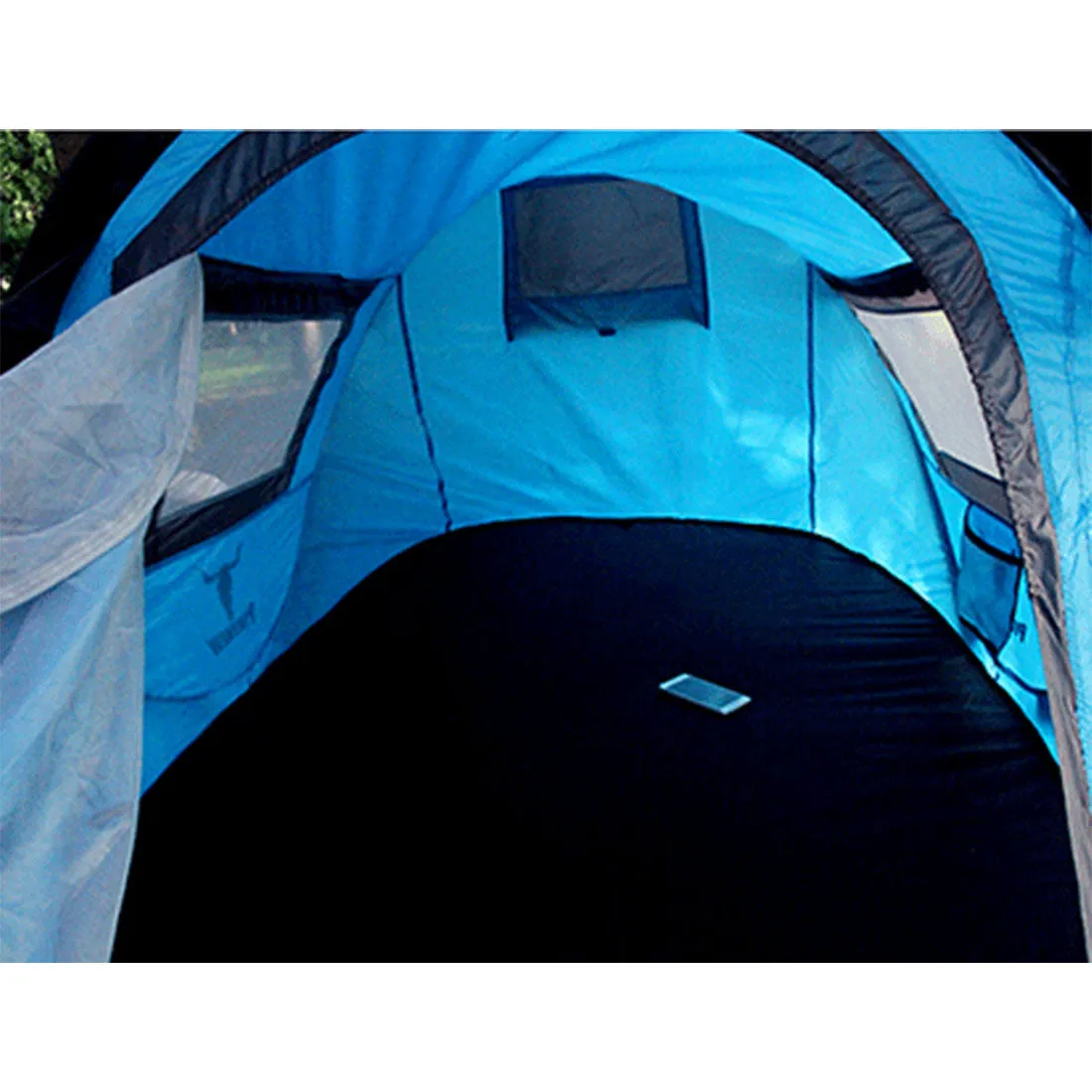 One Touch Easy Set Up Pop Up Instant 2 Person Tent UV Protect Antomatic - blue