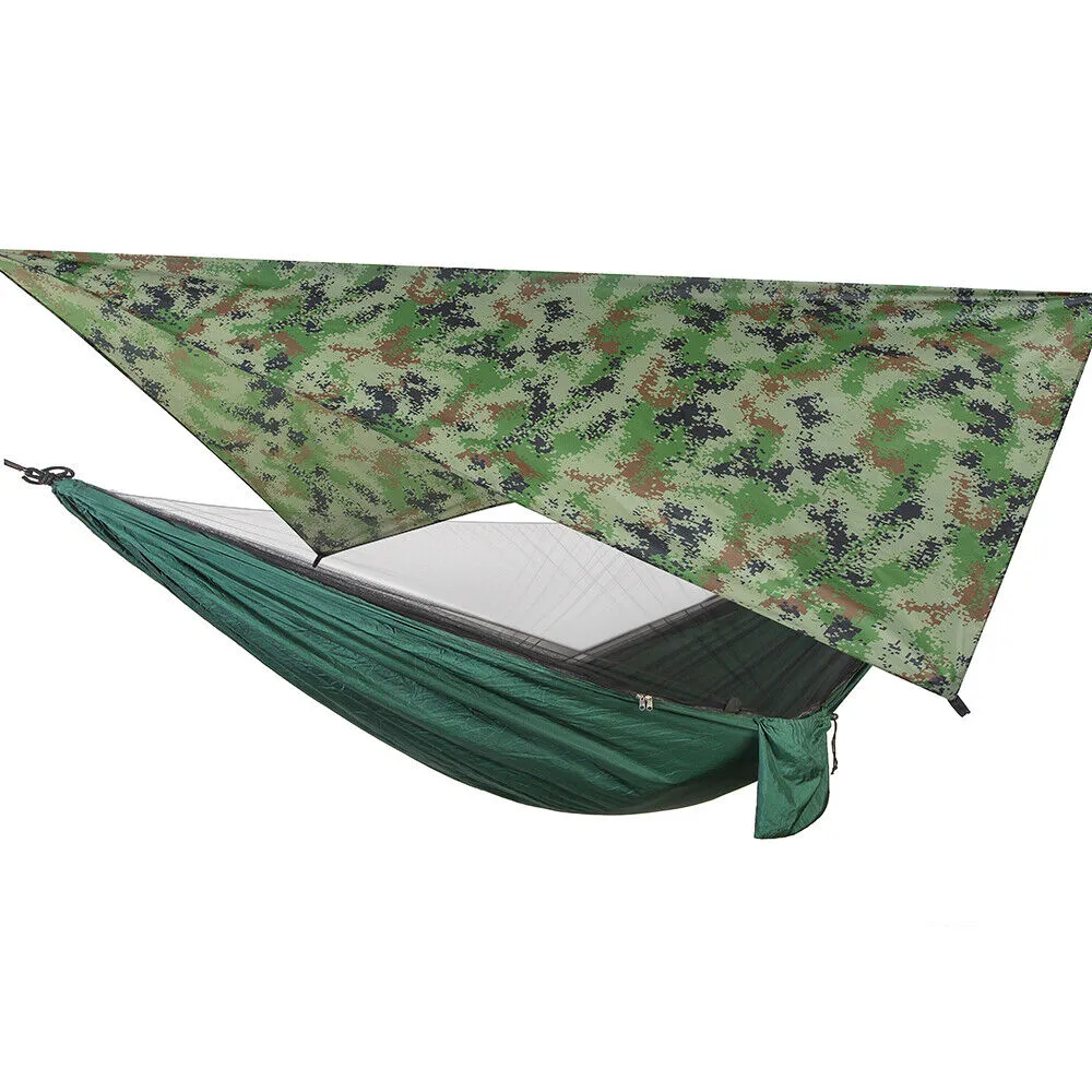 Portable Two Person Outdoor Traveler Camping Hammock Tent With Canopy