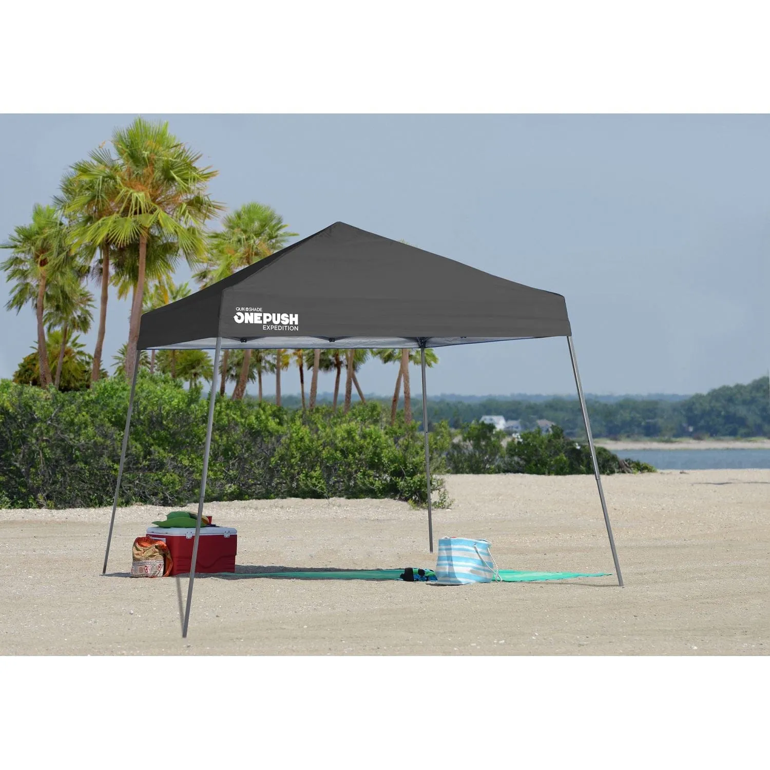 Quik Shade | Expedition EX64 One Push 10' x 10' Slant Leg Canopy - Charcoal