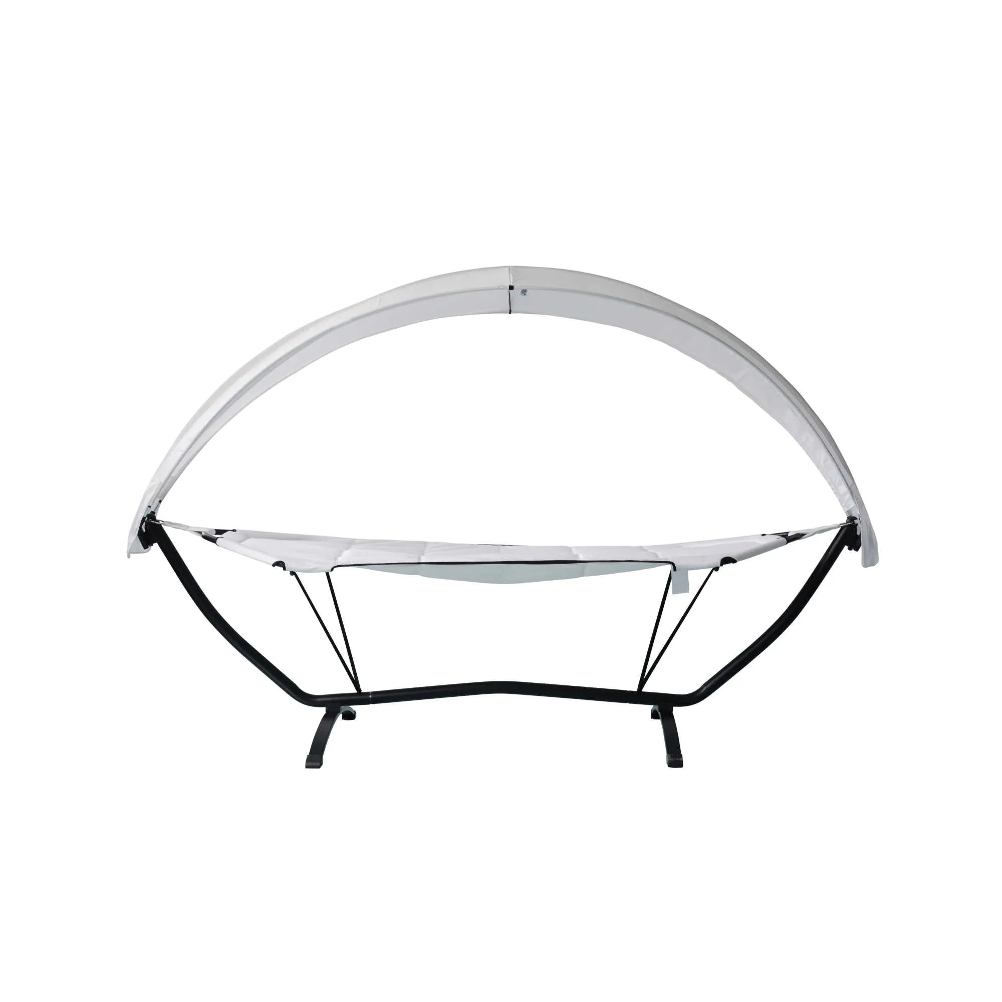 Sea Breeze Luxury Steel Frame Lounger With Canopy - Champagne