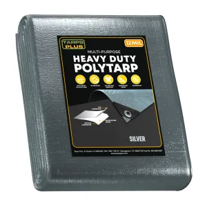 Silver Poly Tarp 10' x 16'