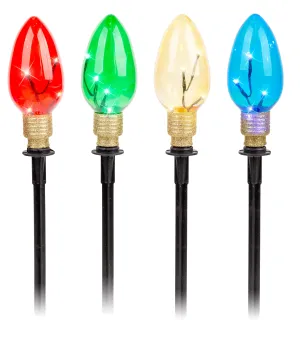 Solar Lightbulb Path Lights (4pc)