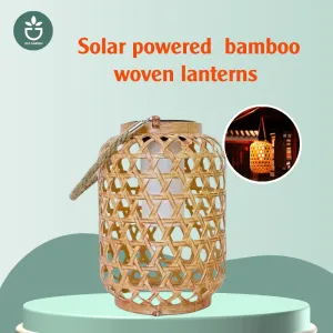 Solar powered  bamboo woven lanterns