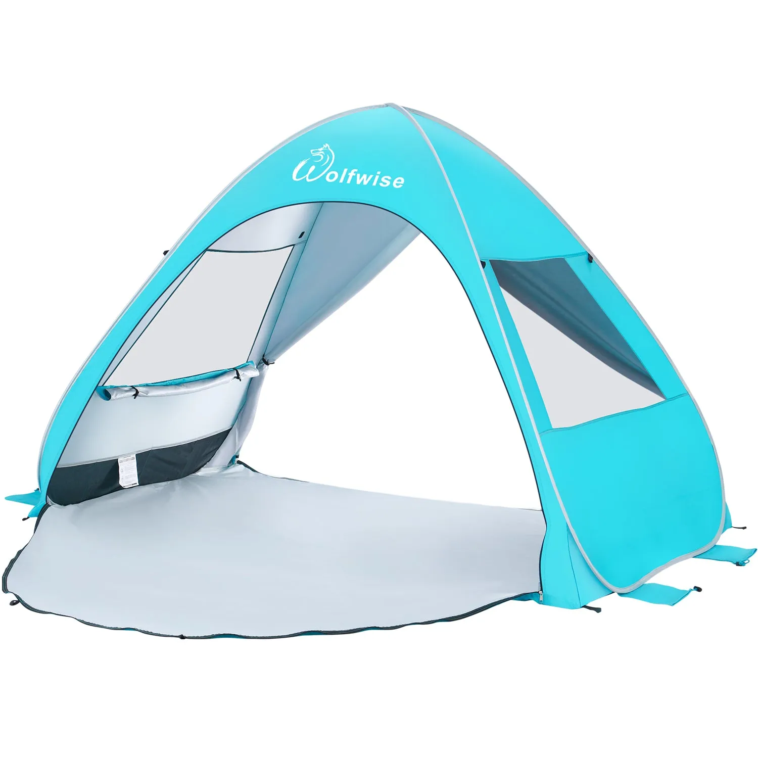 WolfWise AquaBreeze A20 Instant Pop up Beach Tent Blue Large