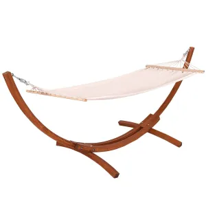 Wood Hammock Stand with Cotton Hammock-Giantex