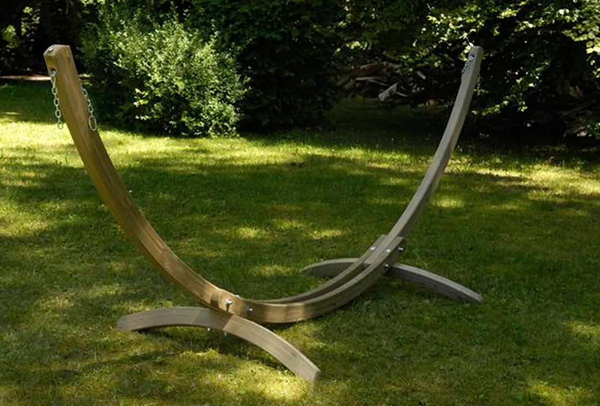 Wooden Hammock Stand Arc